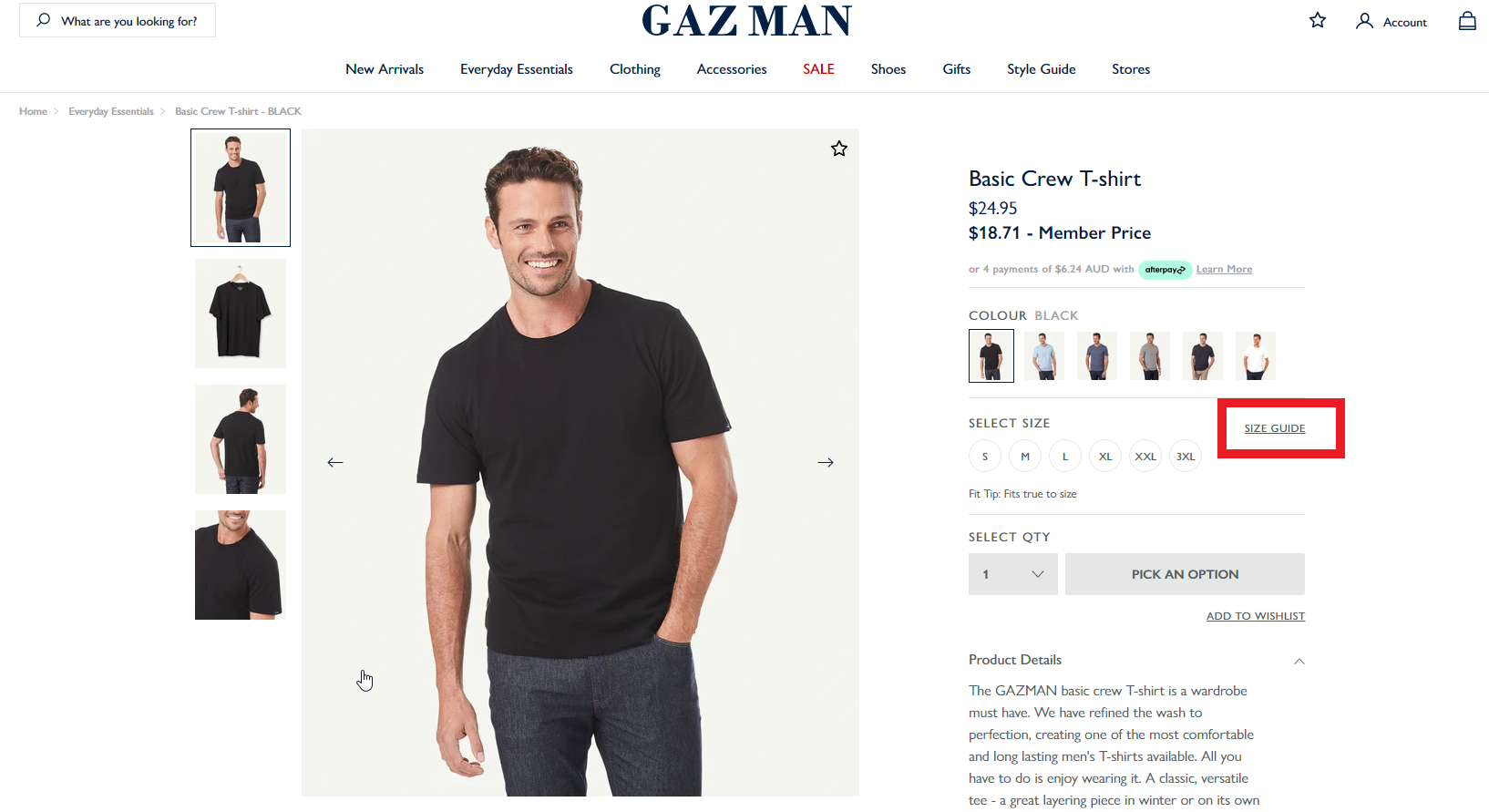 Where can I find a size guide? – GAZ MAN